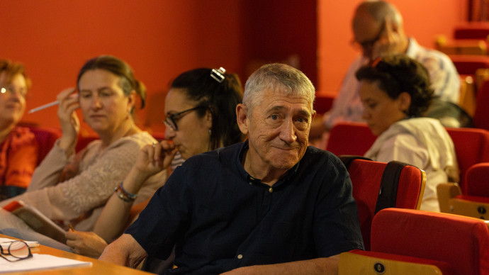 Актьорът и режисьор Ивайло Христов с Наградата на София на 30-ия София Филм Фест